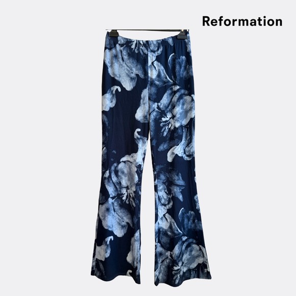 Reformation Arlo Knit Two Piece Set Midnight Rose – Size M – Strapless Top & Fl - Picture 4 of 11